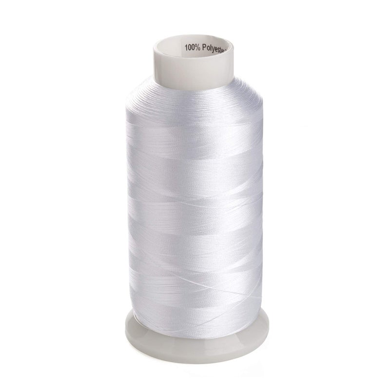 Simthread 2 Bobbin Thread for Sewing and Embroidery Machine 1 Black and 1 White 5500 Yards Each - 60WT Polyester Bobbin Fill Thread Bottom Threads - Image 4